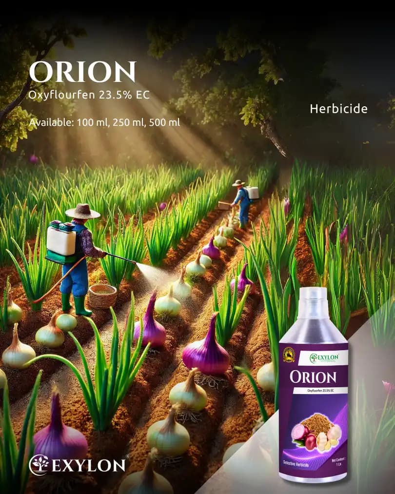 Exylon Orion Oxyfluorfen 23.5% EC Herbicide, Broad-Spectrum, Control Weeds In Major Crops - Image 2