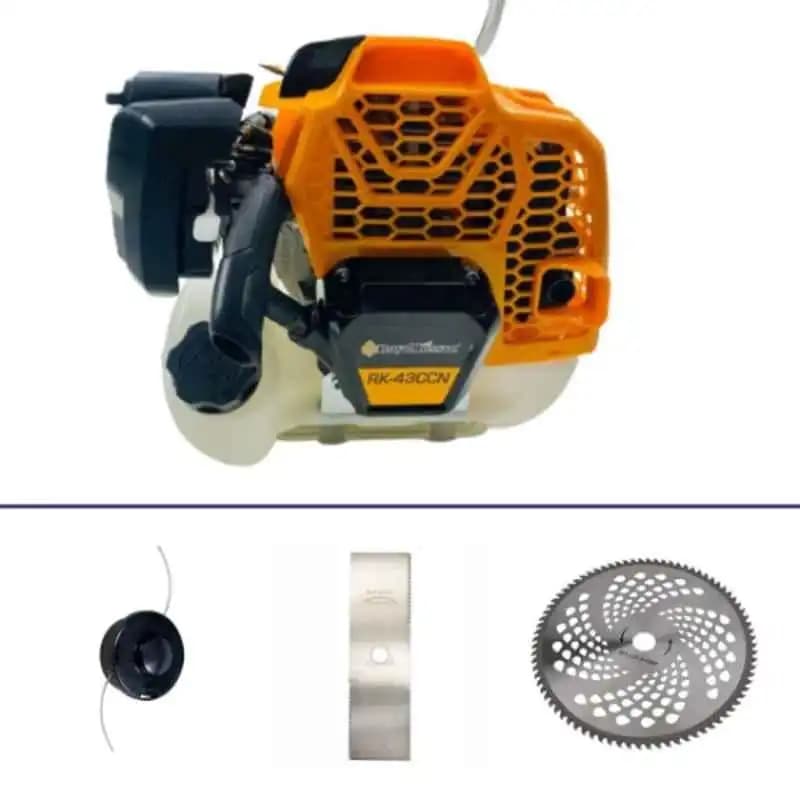 Royal Kissan RK-43CCN Ultra Premium Brush Cutter 2-Stroke Side Pack, 43CC Petrol Engine 80T-2T Nylon Trimmer Blades, Grass Trimming - FMTTI Tested - Image 5