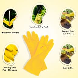 GACIL 5-In-1 Gardening Tool Kit Set For Home Garden, Includes Hand Gloves, Hand Shovel, Hand Fork, Hand Cultivator And Pruner 6