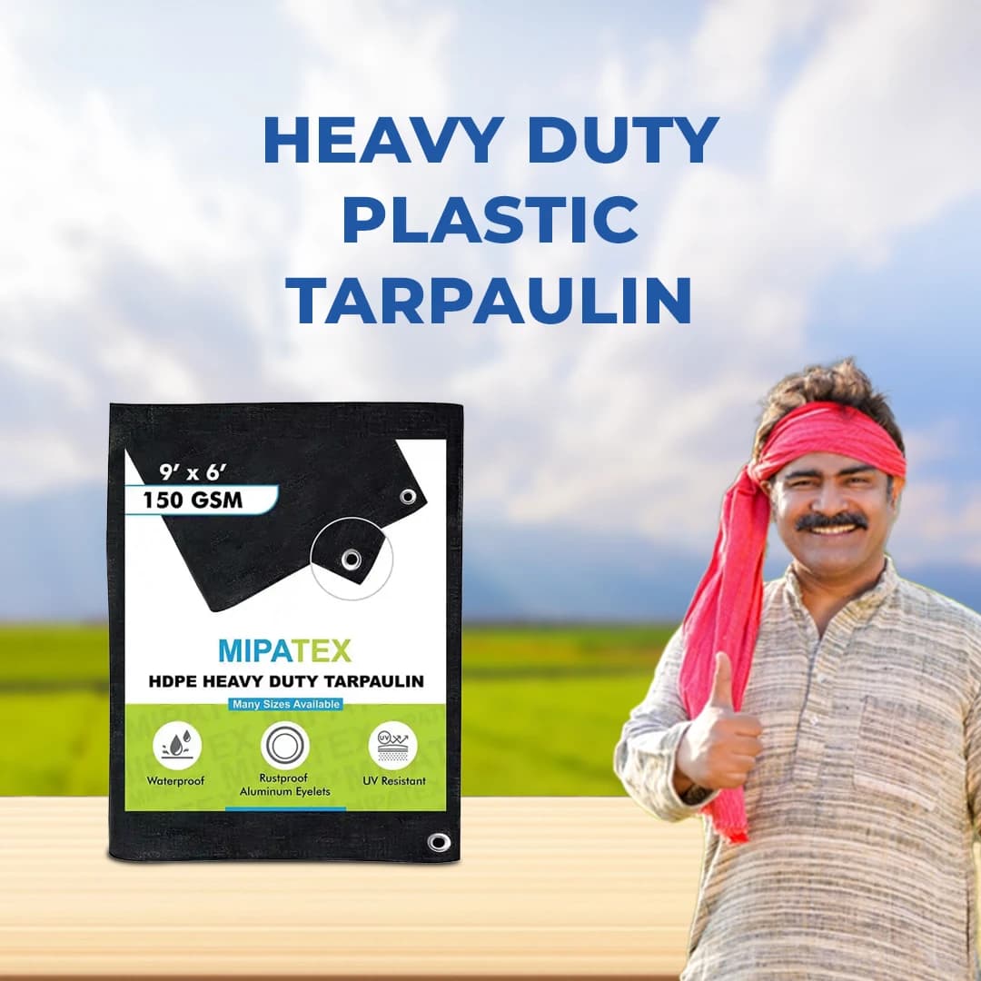 Mipatex Tarpaulin 150 GSM Waterproof Multipurpose Use, Poly Tadpatri with Aluminum Eyelets. - Image 5