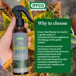 IFFCO Urban Garden Green Diet Organic Liquid Fertilizer, Boost Plant Growth, Balanced Nutrients For Indoor And Outdoor, Ready To Use 4