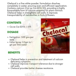 Aries Chelacal Ca-EDTA 10% Chelated Calcium Fertilizer, Efficient For Plants And Fruits 2