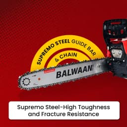 Balwaan BS-280 Supremo Chainsaw, 62cc Engine, 2 Stroke Petrol Operated, 1 Year Warranty 10